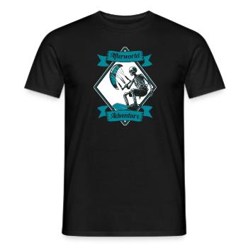 Kitesurfer Kitesurfen Kiten Kitesurfing Skelett - Männer T-Shirt - Schwarz - Vorne - AI Model Male 178 light (178cm)
