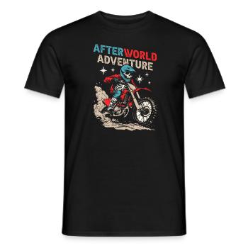 Mx Motocross Dirt Bike Skeleton - Men's T-Shirt - black - Front - AI Model Male 178 light (178cm)