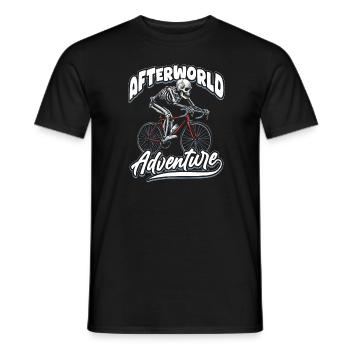 Road Bike Cycling Cyclist Skeleton - Men's T-Shirt - black - Front - AI Model Male 178 light (178cm)