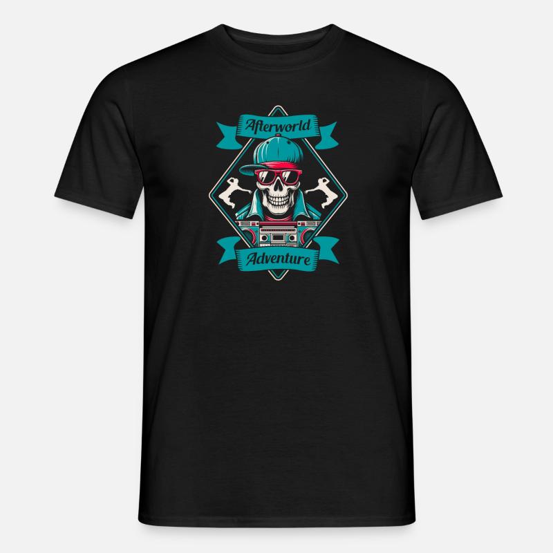 Breakdance Breakdancer Breakdancing Skull - Men's T-shirt - black