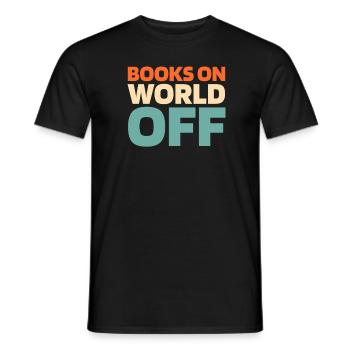 Book Bookworm Bookworm Books On World Off - Men's T-Shirt - black - Front - AI Model Male 178 light (178cm)