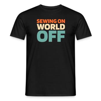 Sewing Machine Sewing On World Off - T-shirt homme - noir - Devant - AI Model Male 178 light (178cm)