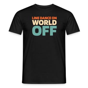 Danse en ligne Danse en ligne sur World Off - T-shirt homme - noir - Devant - AI Model Male 178 light (178cm)