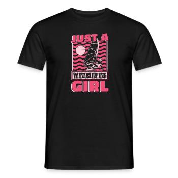 Windsurfen Windsurfer Juste une fille de planche à voile - T-shirt homme - noir - Devant - AI Model Male 178 light (178cm)