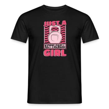 Kettlebell Just A Kettlebell Girl - Men's T-Shirt - black - Front - AI Model Male 178 light (178cm)