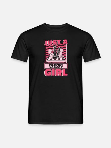 Schach juste une fille d’échecs - T-shirt homme - noir
