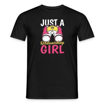 Birdwatcher juste une fille ornithologique - T-shirt homme - noir - Devant - AI Model Male 178 light (178cm)