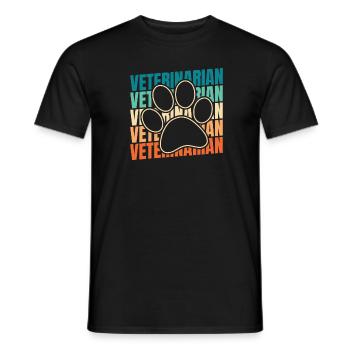 Vétérinaire Vétérinaire - T-shirt homme - noir - Devant - AI Model Male 178 light (178cm)