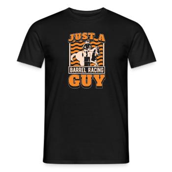 Fassrennen Westernreiten Barrel Racing - Männer T-Shirt - Schwarz - Vorne - AI Model Male 178 light (178cm)