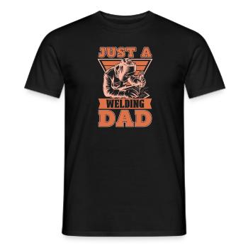 Welder Locksmith Just A Welding Dad - Men's T-Shirt - black - Front - AI Model Male 178 light (178cm)