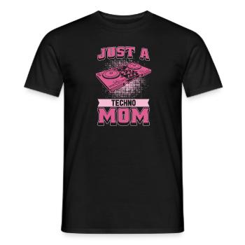 Techno Raver Just A Techno Mom - T-shirt homme - noir - Devant - AI Model Male 178 light (178cm)