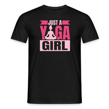 Yoga juste une fille de yoga - T-shirt homme - noir - Devant - AI Model Male 178 light (178cm)