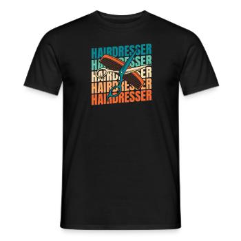 Hairdresser Hairstylist - Men's T-Shirt - black - Front - AI Model Male 178 light (178cm)