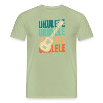 Ukulele - Männer T-Shirt - Sage - Vorne - AI Model Male 178 light (178cm)
