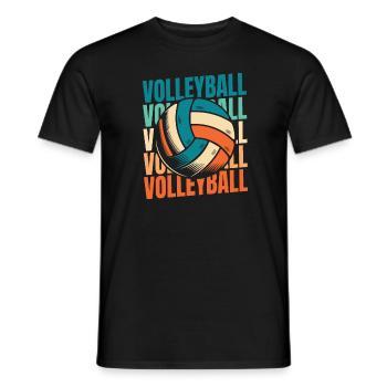 Volley-ball Joueurs de volley-ball - T-shirt homme - noir - Devant - AI Model Male 178 light (178cm)
