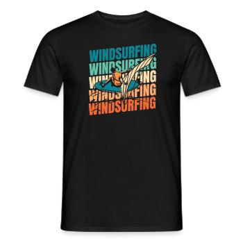 Windsurfing Windsurfers - Men's T-Shirt - black - Front - AI Model Male 178 light (178cm)