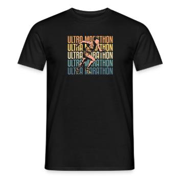 Ultramarathon - Männer T-Shirt - Schwarz - Vorne - AI Model Male 178 light (178cm)