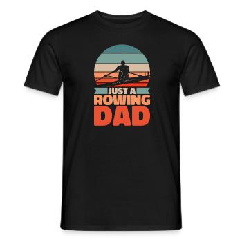 Rowing Rower Dad Just A Rowing Dad - Men's T-Shirt - black - Front - AI Model Male 178 light (178cm)