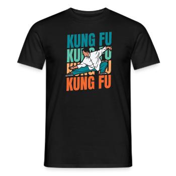 Kung-fu - T-shirt homme - noir - Devant - AI Model Male 178 light (178cm)