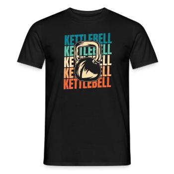 Kettlebell - Men's T-Shirt - black - Front - AI Model Male 178 light (178cm)