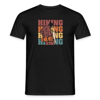 Hiking Hikers - Men's T-Shirt - black - Front - AI Model Male 178 light (178cm)