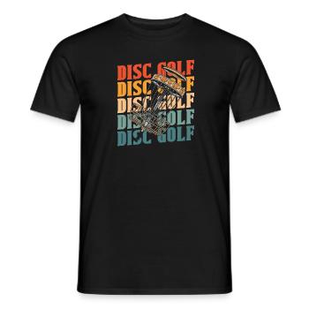 Frisbee Golf Disc Golf - Men's T-Shirt - black - Front - AI Model Male 178 light (178cm)