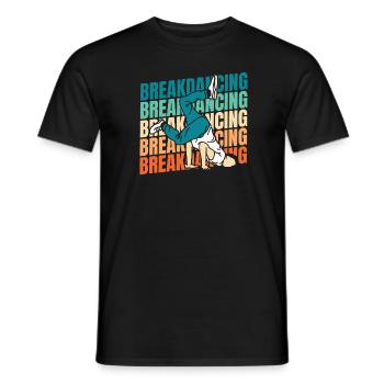 Breakdance Breakdancer Breakdancing - Men's T-Shirt - black - Front - AI Model Male 178 light (178cm)