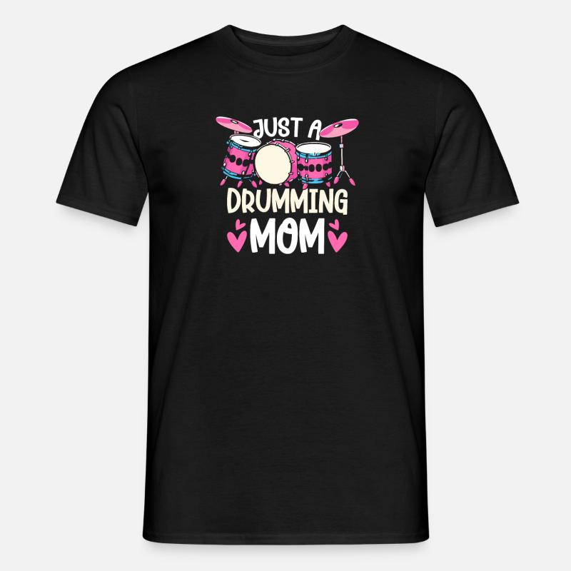 Schlagzeug Drummer Schlagzeuger Mutter - Männer T-Shirt - Schwarz