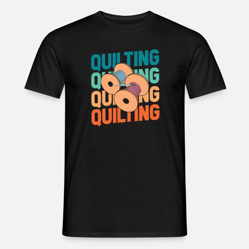 Quilting - Männer T-Shirt - Schwarz