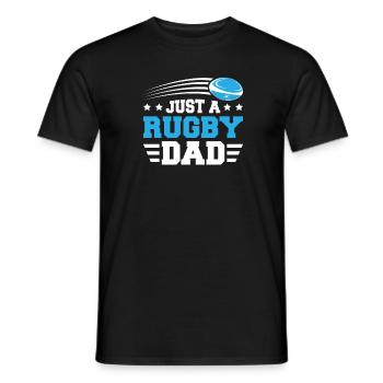 Rugby Vater Just A Rugby Dad - Männer T-Shirt - Schwarz - Vorne - AI Model Male 178 light (178cm)