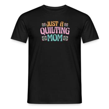 Quilting Mutter Just A Quilting Mom - Men's T-Shirt - black - Front - AI Model Male 178 light (178cm)