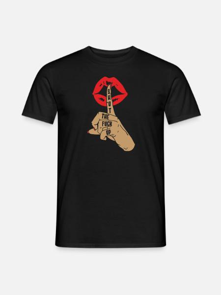 Sort humor sjove sjove læber være stille - Mænd T-shirt - sort