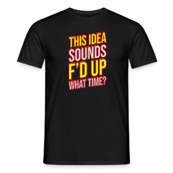 L’humour noir est une mauvaise idée - T-shirt homme - noir - Devant - AI Model Male 178 light (178cm)
