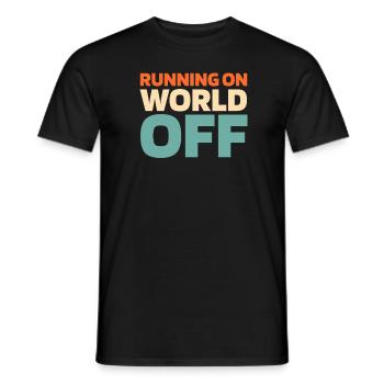 Läufer Jogger Runner Laufen Running On World Off - Men's T-Shirt - black - Front - AI Model Male 178 light (178cm)
