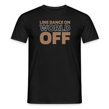 Danse en ligne Danse en ligne sur World Off - T-shirt homme - noir - Devant - AI Model Male 178 light (178cm)