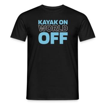 Kajaker Kayak On World Off - Männer T-Shirt - Schwarz - Vorne - AI Model Male 178 light (178cm)