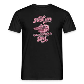 Ultramarathon Just An Ultra Marathon Girl - Men's T-Shirt - black - Front - AI Model Male 178 light (178cm)