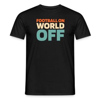 American Football Football On World Off - Men's T-Shirt - black - Front - AI Model Male 178 light (178cm)