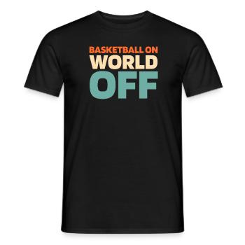 Basket-ball Basketballer Basket-ball sur World Off - T-shirt homme - noir - Devant - AI Model Male 178 light (178cm)