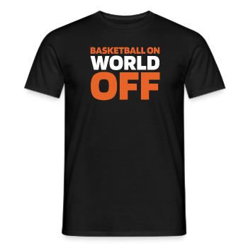 Basket-ball Basketballer Basket-ball sur World Off - T-shirt homme - noir - Devant - AI Model Male 178 light (178cm)
