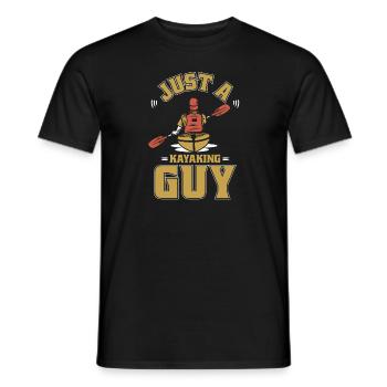 Kajaker Just A Kayak Guy - Männer T-Shirt - Schwarz - Vorne - AI Model Male 178 light (178cm)
