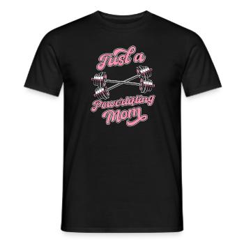Powerlifting Powerlifter Just A Powerlifting Mom - Men's T-Shirt - black - Front - AI Model Male 178 light (178cm)