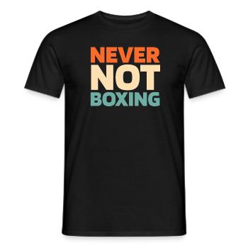 Boxen Boxer - Männer T-Shirt - Schwarz - Vorne - AI Model Male 178 light (178cm)