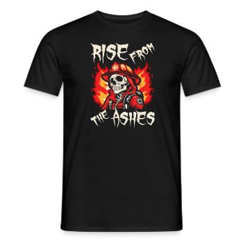 Firefighter Skeleton - Men's T-Shirt - black - Front - AI Model Male 178 light (178cm)