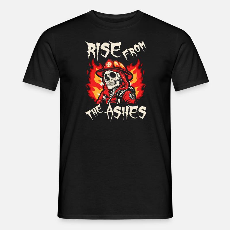 Squelette de pompier - T-shirt homme - noir