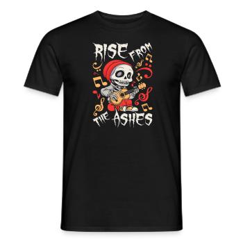 Ukulélé Squelette - T-shirt homme - noir - Devant - AI Model Male 178 light (178cm)