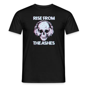 Crâne Techno Raver - T-shirt homme - noir - Devant - AI Model Male 178 light (178cm)