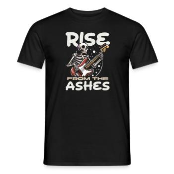 Bassist Bass Guitar Basser Skeleton - Men's T-Shirt - black - Front - AI Model Male 178 light (178cm)