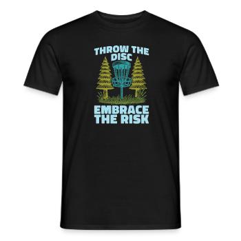Frisbee Golf Disc Golf - Männer T-Shirt - Schwarz - Vorne - AI Model Male 178 light (178cm)