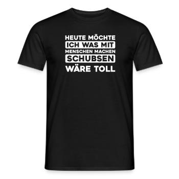 Umorismo nero - T-shirt uomo - nero - Fronte - AI Model Male 178 light (178cm)